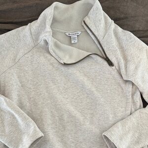 Athleta Heather Oatmeal Half-Zip Pullover